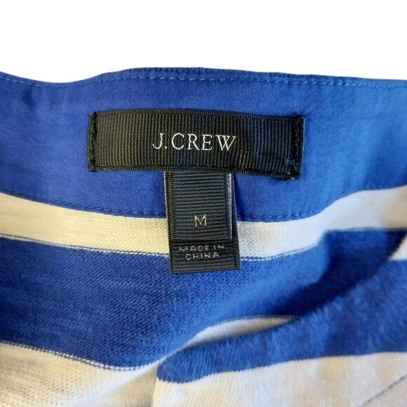 J Crew Striped T-Shirt Dress Size Medium Blue Casual Preppy Cotton - Picture 3 of 12